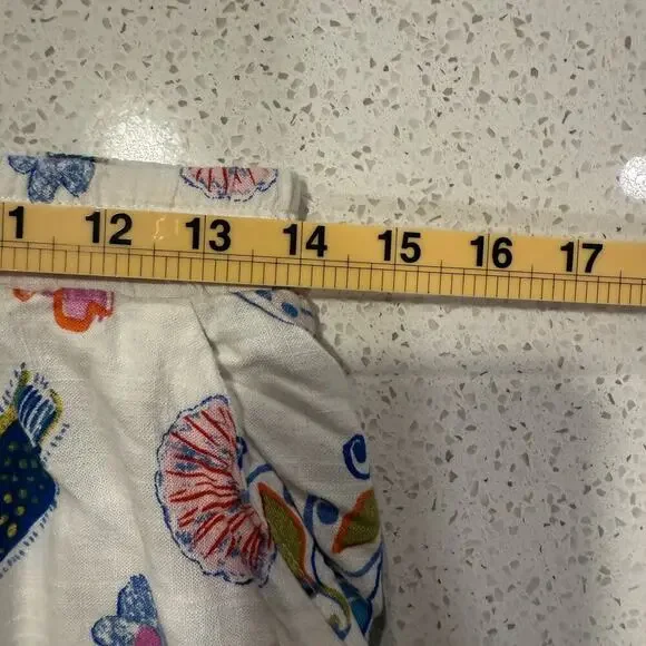 Label of Love Anthropologie Boho Tropical Wide Leg Pants Size M Rayon Linen - Picture 6 of 8